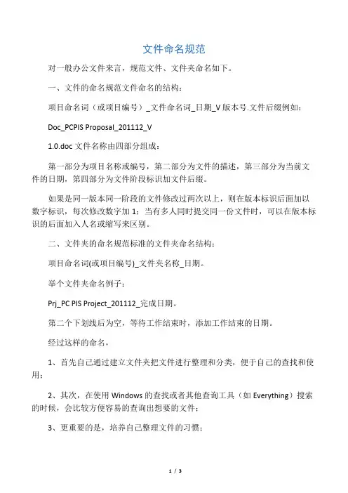 文件命名规范