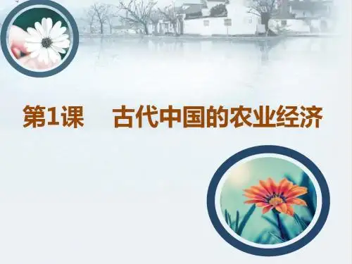 古代中国的农业经济