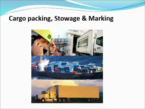 Cargo Packing , Stowage and Marking