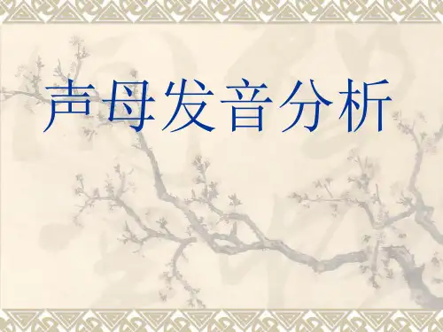 2声母发音逐个分析