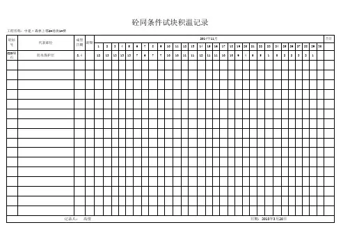基础同条件测温记录