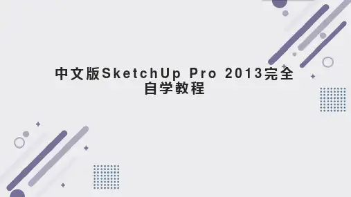 中文版SketchUp Pro 2013完全自学教程