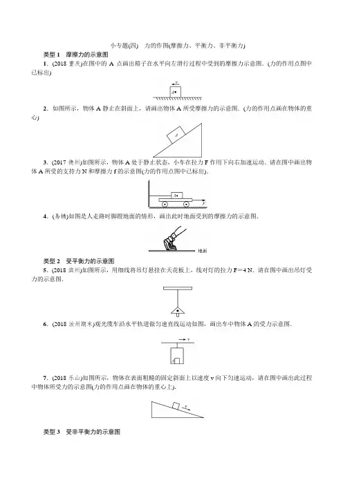运动和力 力的作图(摩擦力、平衡力、非平衡力)