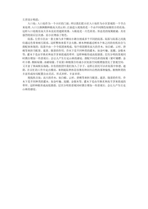 景观绿化设计要点