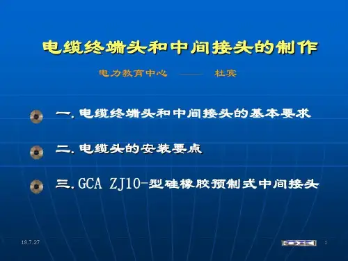 电缆终端头和中间接头的制作概述29页PPT