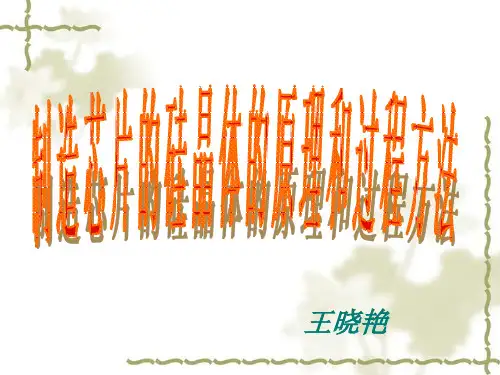 制造芯片的硅晶体的原理和过程方法(精)