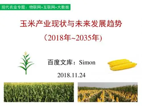5世界玉米产业现状与未来发展趋势：物联网农业+互联网+大数据
