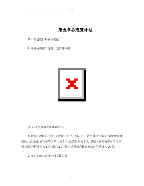 施工总进度计划书
