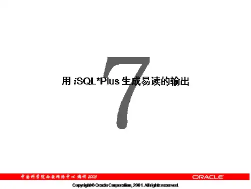 isqlplus生成简易的输出