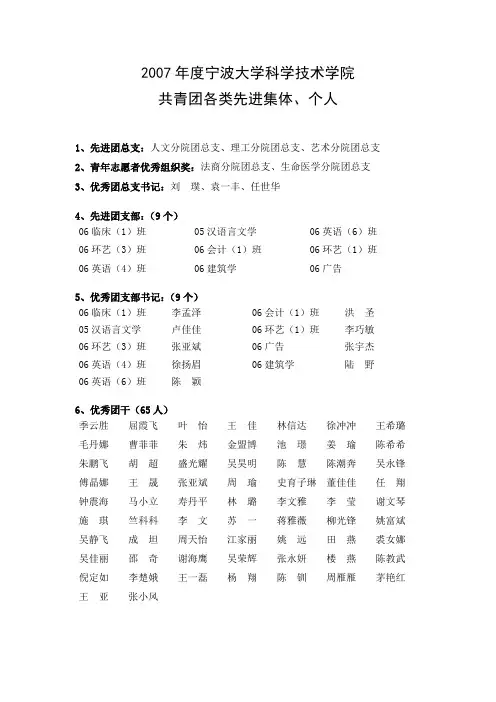宁波大学科学技术学院