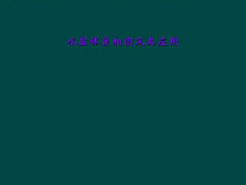 水盐体系相图及其应用