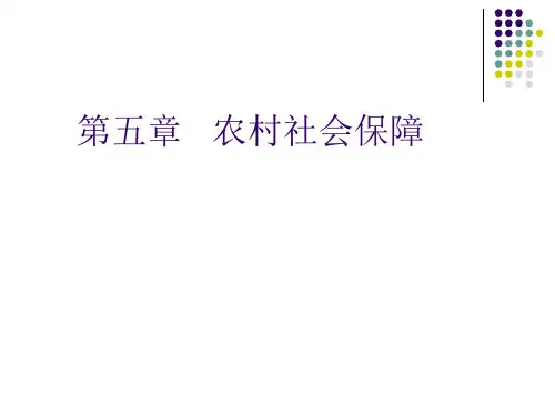 第五章  农村社会保障