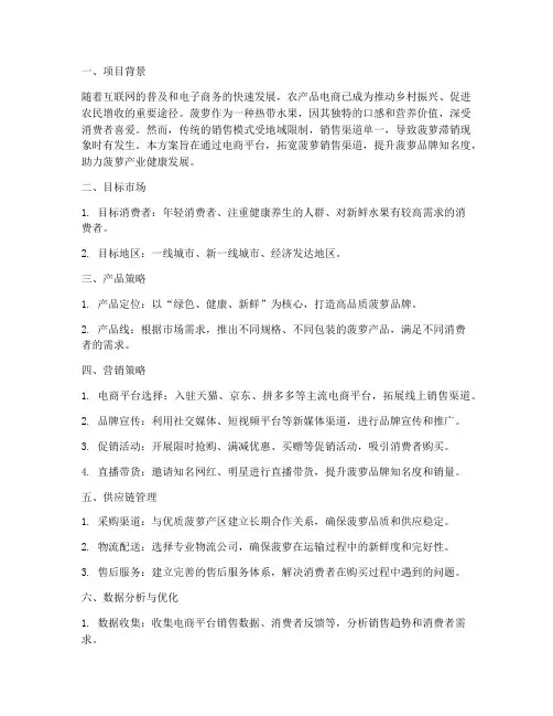 菠萝电商销售方案