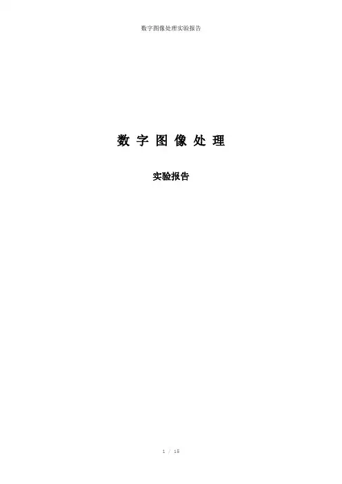 数字图像处理实验报告参考模板