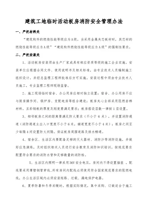板房防火