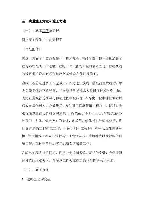 喷灌施工方案