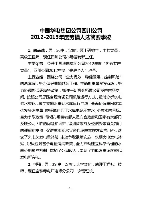 中国华电集团公司四川公司