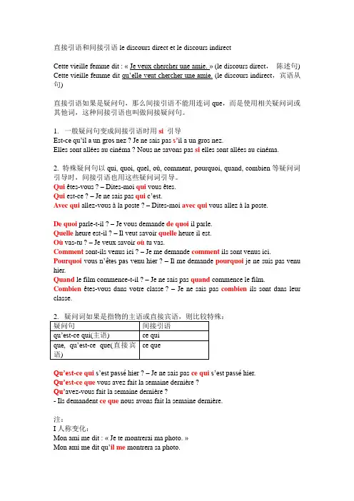 直接引语和间接引语