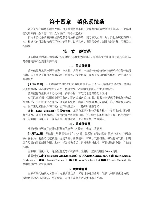14：消化系统用药