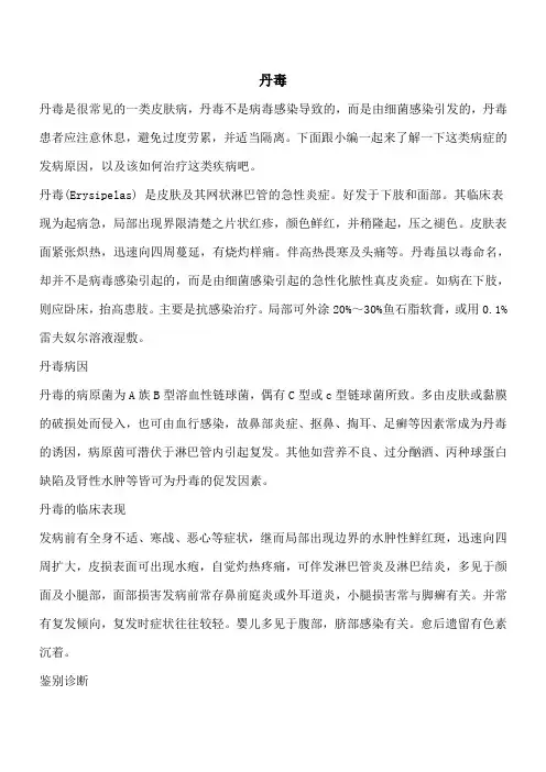 【优秀文档】丹毒