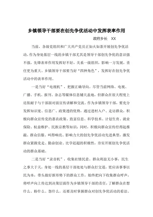 政府乡长调研报告