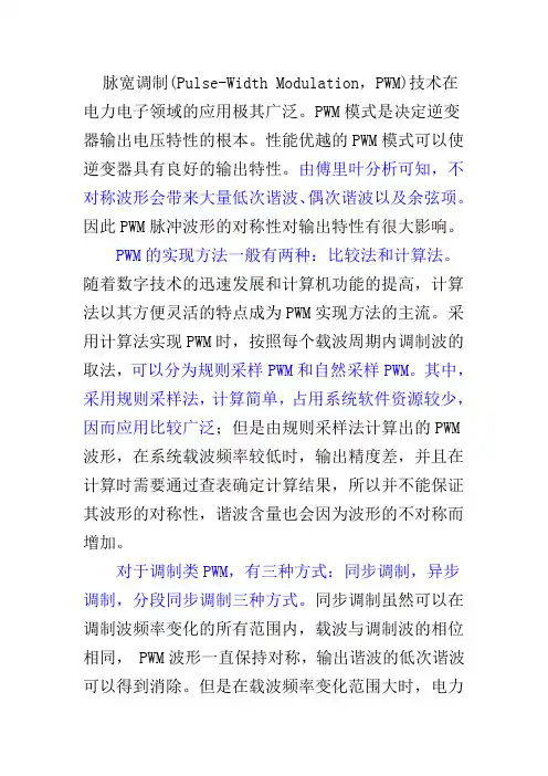 PWM波形生成原理