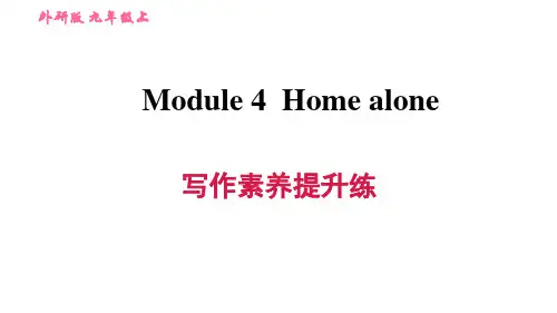 外研版(新标准)英语九年级上册Module 4 Home alone写作提升练习