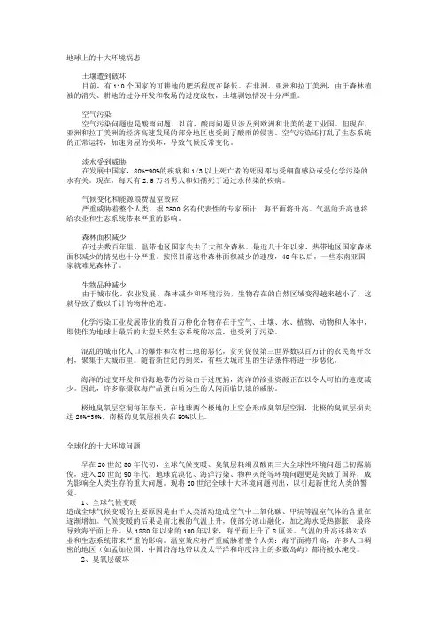 十大环境问题