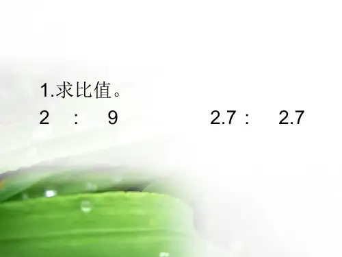 六年级数学上册比的认识综合练习题课件PPT