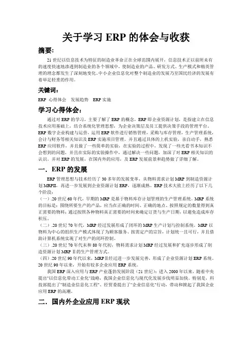 ERP论文