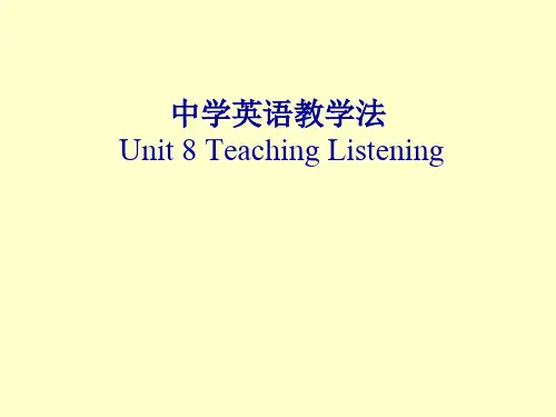 Teaching listening