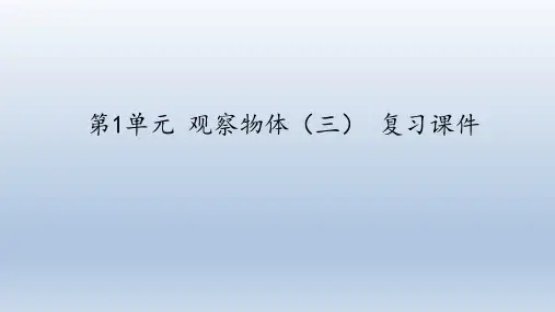 人教版五年级下册数学课件-第1单元观察物体(三)复习课件(共18张PPT)