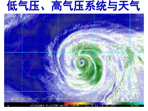 湘教版必修一第二章第三节：低气压、高气压系统与天气