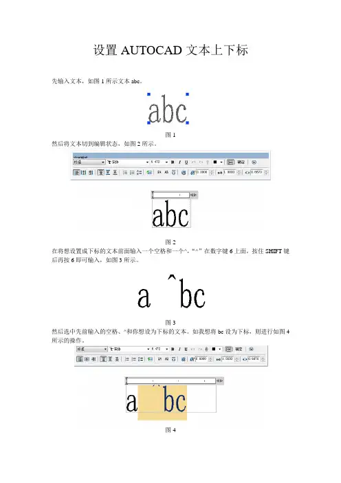 AUTOCAD文本上下标