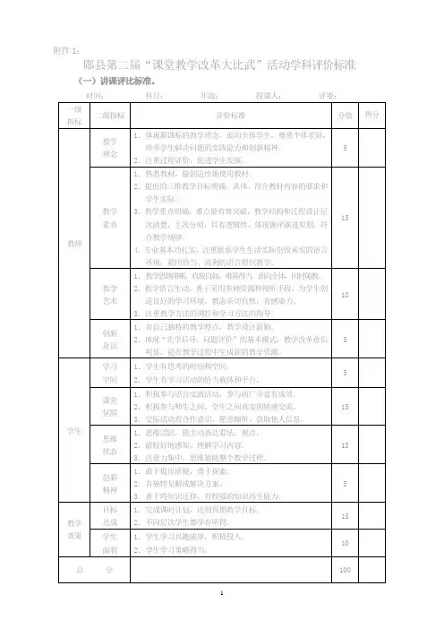 杨溪中学和杨溪中心小学县教学比赛名单