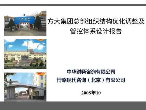 方大集团总部组织结构优化调整及管控体系设计报告——