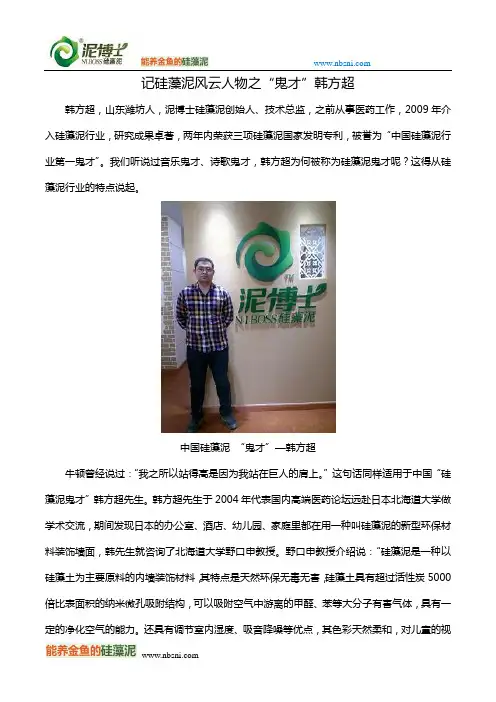 记硅藻泥风云人物之“鬼才”韩方超
