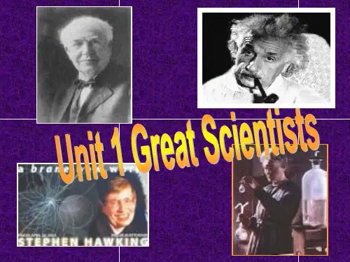 Unit1 Great Scientists 课件教案