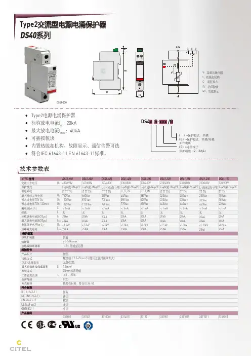 DS 系列防雷器说明书