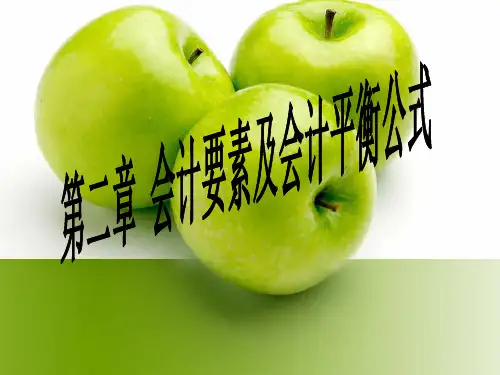 第二章 会计要素及会计平衡公式