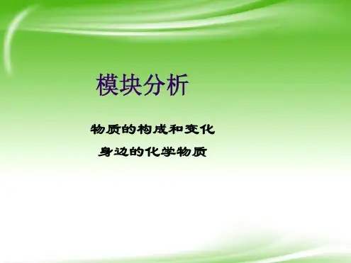 2019年初中化学中考化学总复习——模块分析.ppt