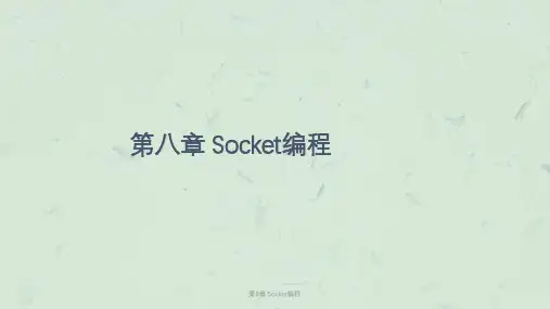 第8章 Socket编程课件