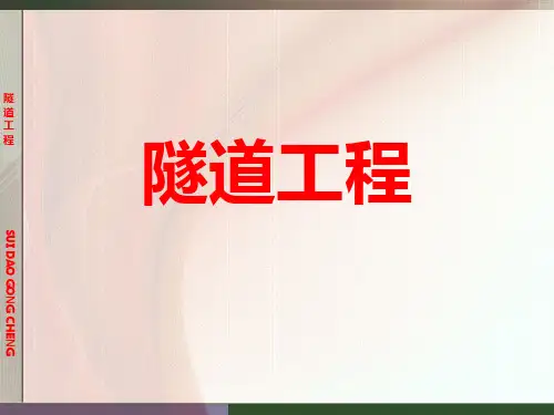 隧道工程勘测设计PPT课件