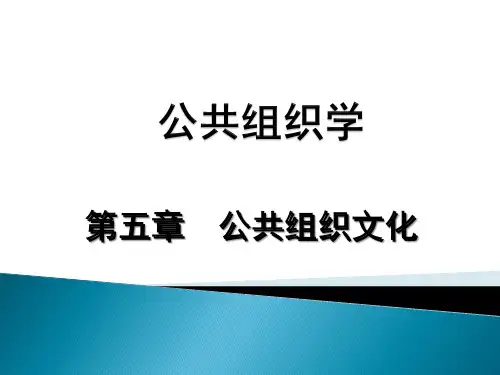 公共组织学(第二版),张建东主编,第五章-公共组织文化