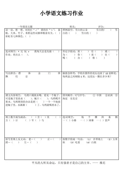 小学语文练习作28