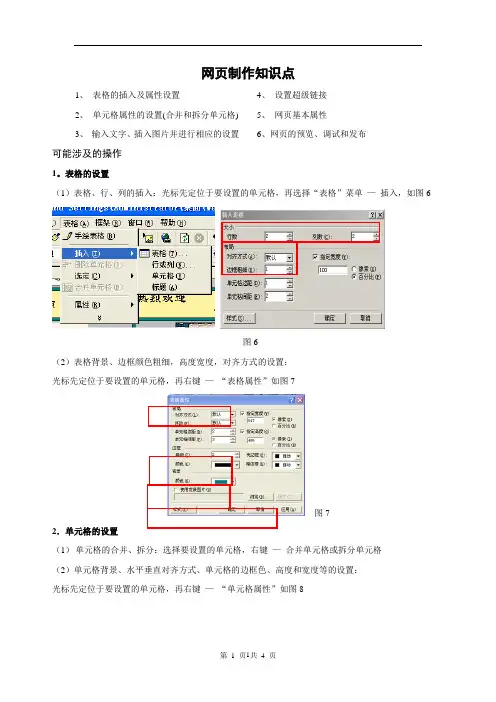 网页制作知识点