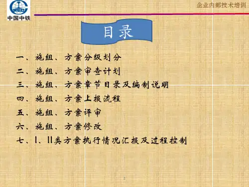 施组及施工方案管理实施细则