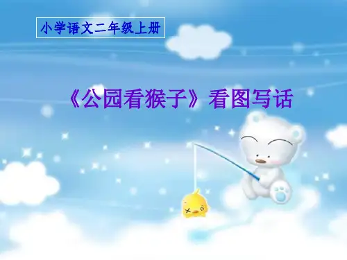 二年级看图写话公园看猴子