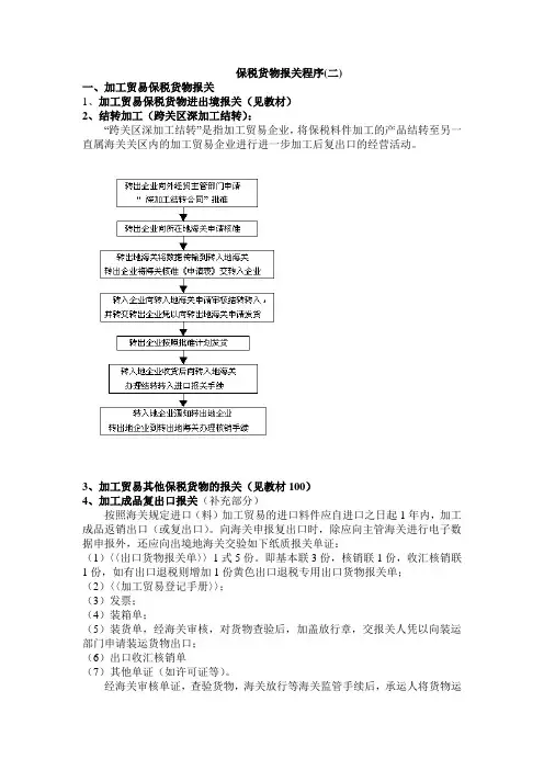 保税货物报关程序(2)8.26