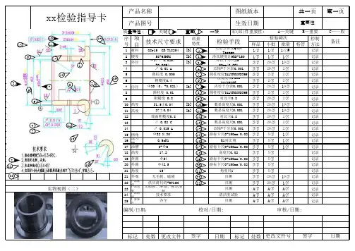 检验指导书模板